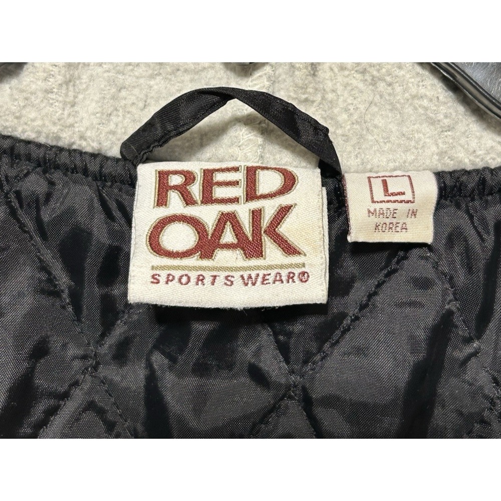 Oklahoma State Cowboys Hooded Jacket Mens L Red Oak Vintage - Picture 9 of 14